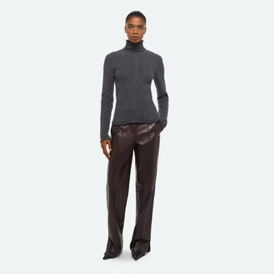 Helmut Lang Cable Turtleneck In Gray