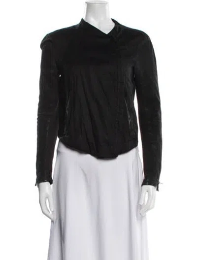 Pre-owned Helmut Lang Calf Leather Jacket In Black
