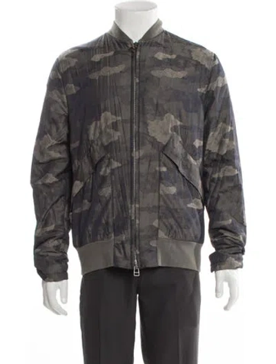 Pre-owned Helmut Lang Camouflage Print Jacket In Green
