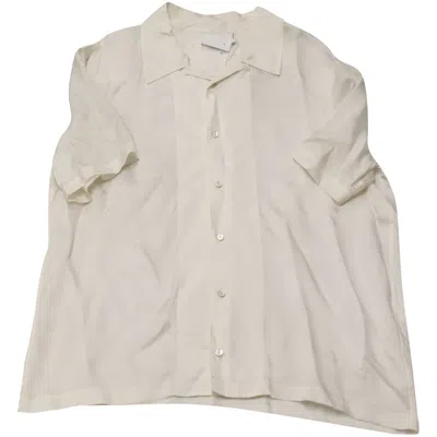 Helmut Lang Camp-collar Shirt In White Cupro