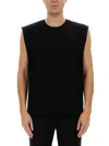 Helmut Lang Canotta Con Logo In Rilievo In Black