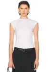 Helmut Lang Cap Sleeve Top In White