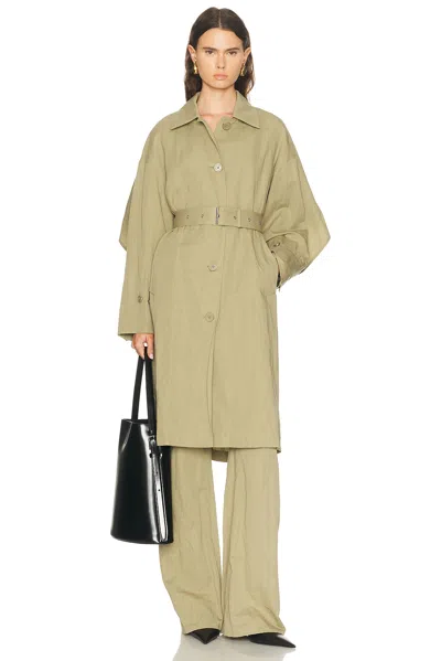 Helmut Lang Cape Trench Coat In Nude