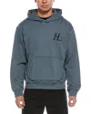 Helmut Lang Capsule Logo Pullover Hoodie In Blue