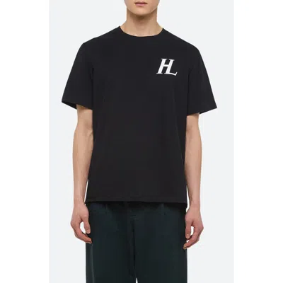 Helmut Lang Logo Elastic Waistband Shorts Pockets In Black