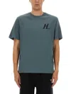 Helmut Lang Capsule Crew Neck T-shirt With Back Print In Gray