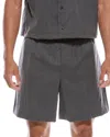 Helmut Lang Men's Wool Pull-on Car Shorts In Gray
