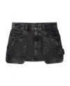 Helmut Lang Black Carpenter Denim Miniskirt In Black