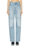 Helmut Lang Carpenter Hoch Sitzende Jeans Mit Geradem Bein In Ausgewaschener Optik In Light Indigo
