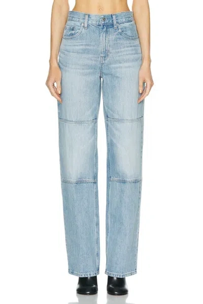 Helmut Lang Carpenter Hoch Sitzende Jeans Mit Geradem Bein In Ausgewaschener Optik In Hellblauer Denim