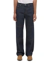 Helmut Lang Wide Leg Zip Carpenter Jeans In Raw Indigo In Raw Indigo