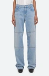 Helmut Lang Carpenter Hoch Sitzende Jeans Mit Geradem Bein In Ausgewaschener Optik In Light Indigo