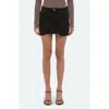 Helmut Lang Mini Denim Carpenter Skirt In Black