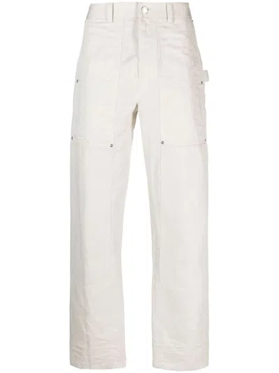 Helmut Lang Beige Straight-leg Trousers In Natural - Qe1