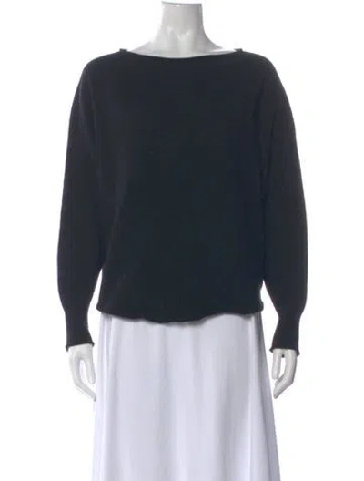 Pre-owned Helmut Lang Cashmere Bateau Neckline Sweater In Black