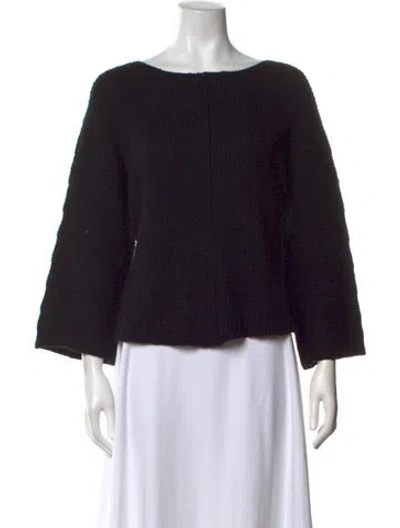 Pre-owned Helmut Lang Cashmere Bateau Neckline Sweater In Black