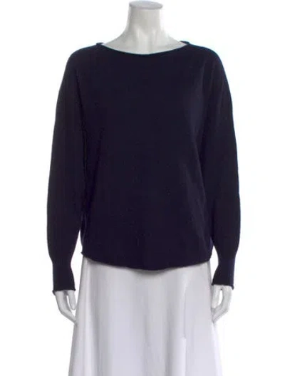 Pre-owned Helmut Lang Cashmere Bateau Neckline Sweater In Blue