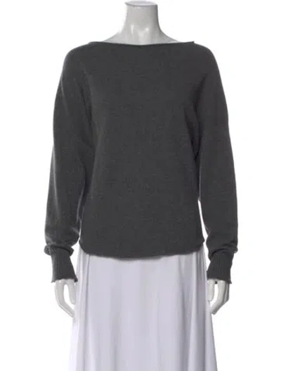 Pre-owned Helmut Lang Cashmere Bateau Neckline Sweater In Gray