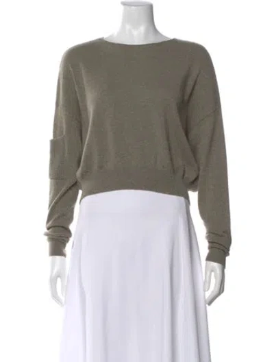 Pre-owned Helmut Lang Cashmere Bateau Neckline Sweater In Green