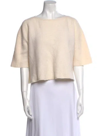 Pre-owned Helmut Lang Cashmere Bateau Neckline Sweater In Neutral