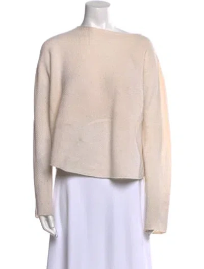 Pre-owned Helmut Lang Cashmere Bateau Neckline Sweater In Neutral