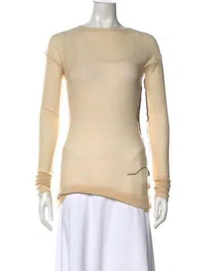 Pre-owned Helmut Lang Cashmere Bateau Neckline Sweater W/ Tags In Neutral