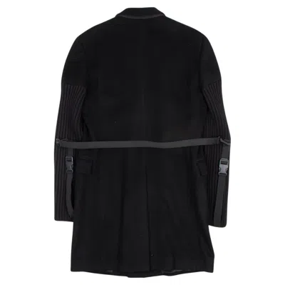 Pre-owned Helmut Lang Cashmere Coat Bondage Knit Sleeves Over Coat Size Ita48, M/l In Black