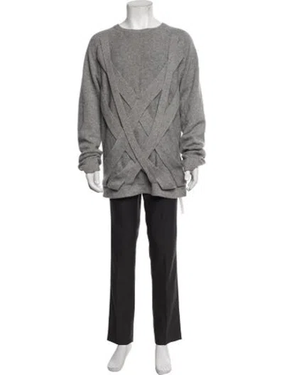 Pre-owned Helmut Lang Cashmere Crew Neck Pullover In Grey