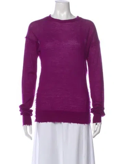 Pre-owned Helmut Lang Cashmere Crew Neck Sweater In Purple