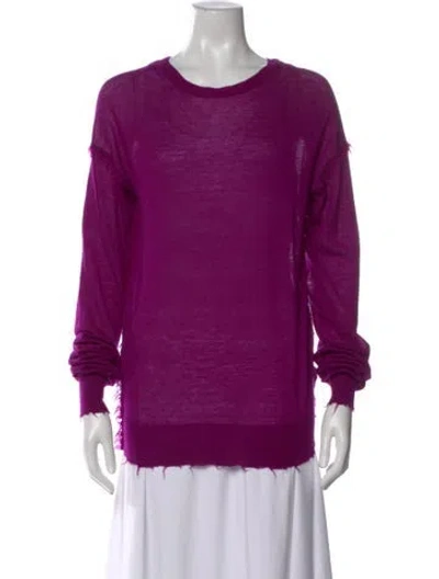Pre-owned Helmut Lang Cashmere Crew Neck Sweater In Purple