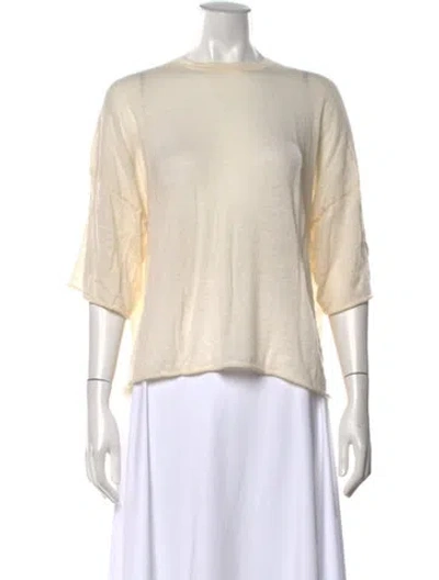 Pre-owned Helmut Lang Cashmere Crew Neck Sweater In White