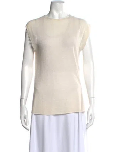 Pre-owned Helmut Lang Cashmere Crew Neck Sweater In White