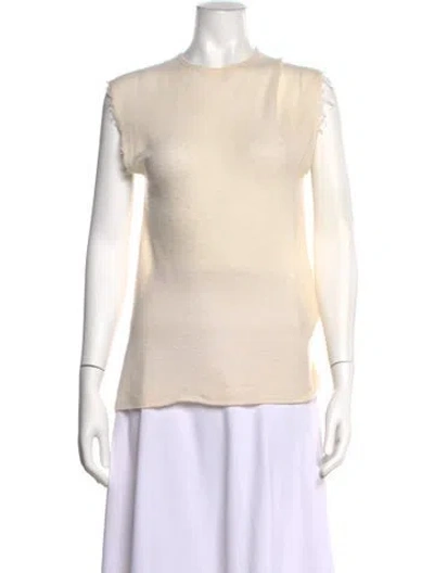 Pre-owned Helmut Lang Cashmere Crew Neck Top In Neutral