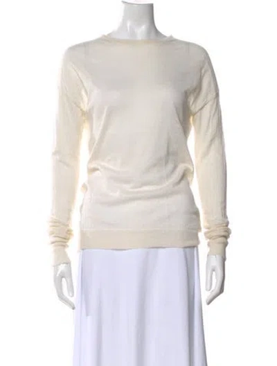 Pre-owned Helmut Lang Cashmere Crew Neck Top In Neutral