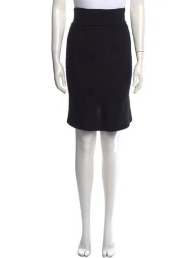 Pre-owned Helmut Lang Cashmere Knee-length Skirt In Black