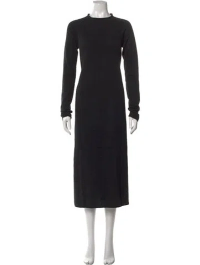 Pre-owned Helmut Lang Cashmere Midi Length Dress In Black