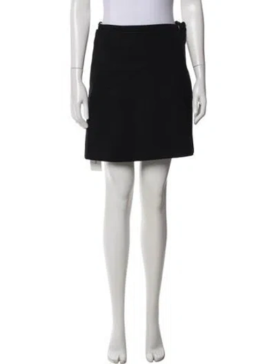 Pre-owned Helmut Lang Cashmere Mini Skirt In Black