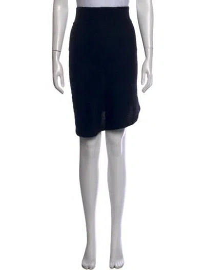 Pre-owned Helmut Lang Cashmere Mini Skirt In Black