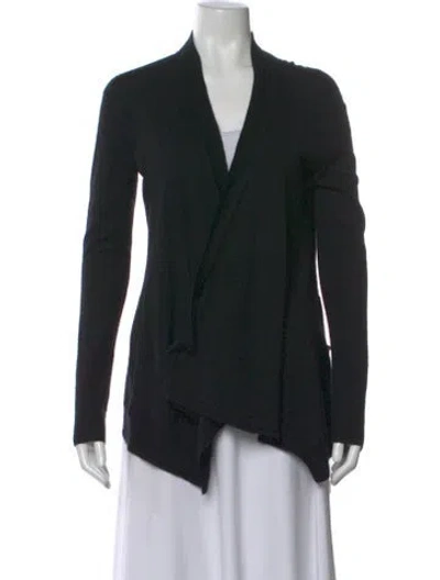 Pre-owned Helmut Lang Cashmere Open Front Sweater In Black