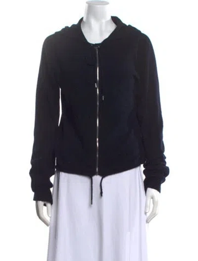 Pre-owned Helmut Lang Cashmere Open Front Sweater In Blue