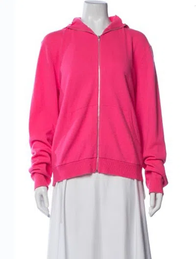 Pre-owned Helmut Lang Cashmere Open Front Sweater In Pink
