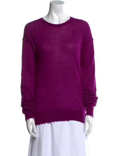 Pre-owned Helmut Lang Cashmere Scoop Neck Sweater In Purple
