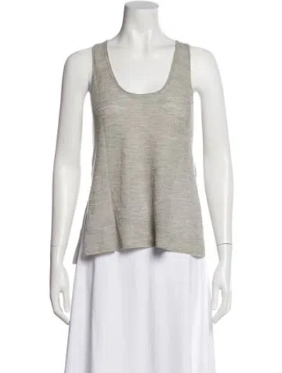 Pre-owned Helmut Lang Cashmere Scoop Neck Top In Gray