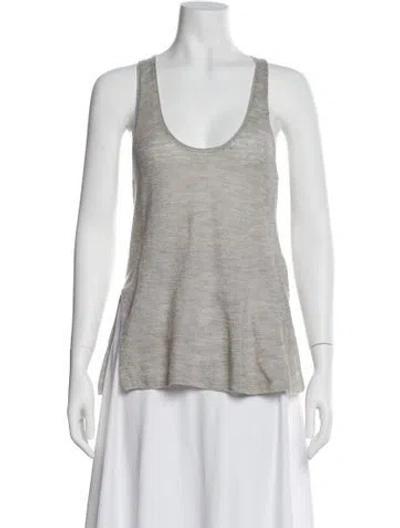 Pre-owned Helmut Lang Cashmere Scoop Neck Top In Gray