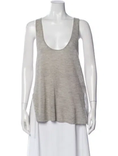 Pre-owned Helmut Lang Cashmere Scoop Neck Top In Gray