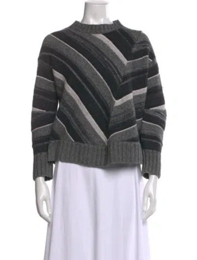Pre-owned Helmut Lang Cashmere Striped Sweater In Gray