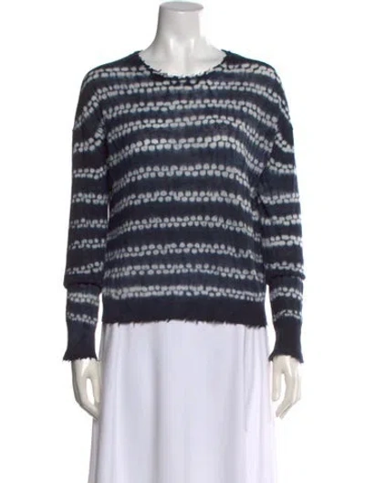 Pre-owned Helmut Lang Cashmere Tie-dye Print Sweater In Blue