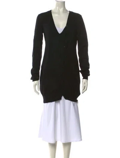 Pre-owned Helmut Lang Cashmere V-neck Sweater In Black