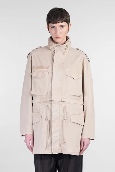 Helmut Lang Casual Jacket In Beige Cotton