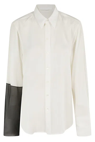 Helmut Lang Cb Relaxed Shirt In White Black